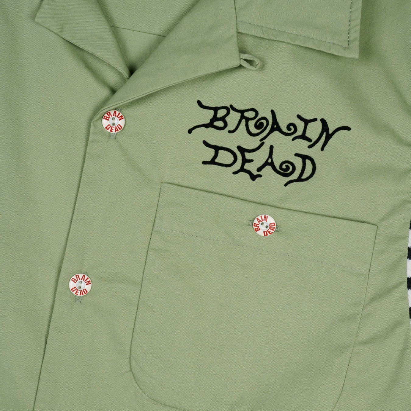 Brain Dead Cobra Flocked Bowling Shirt