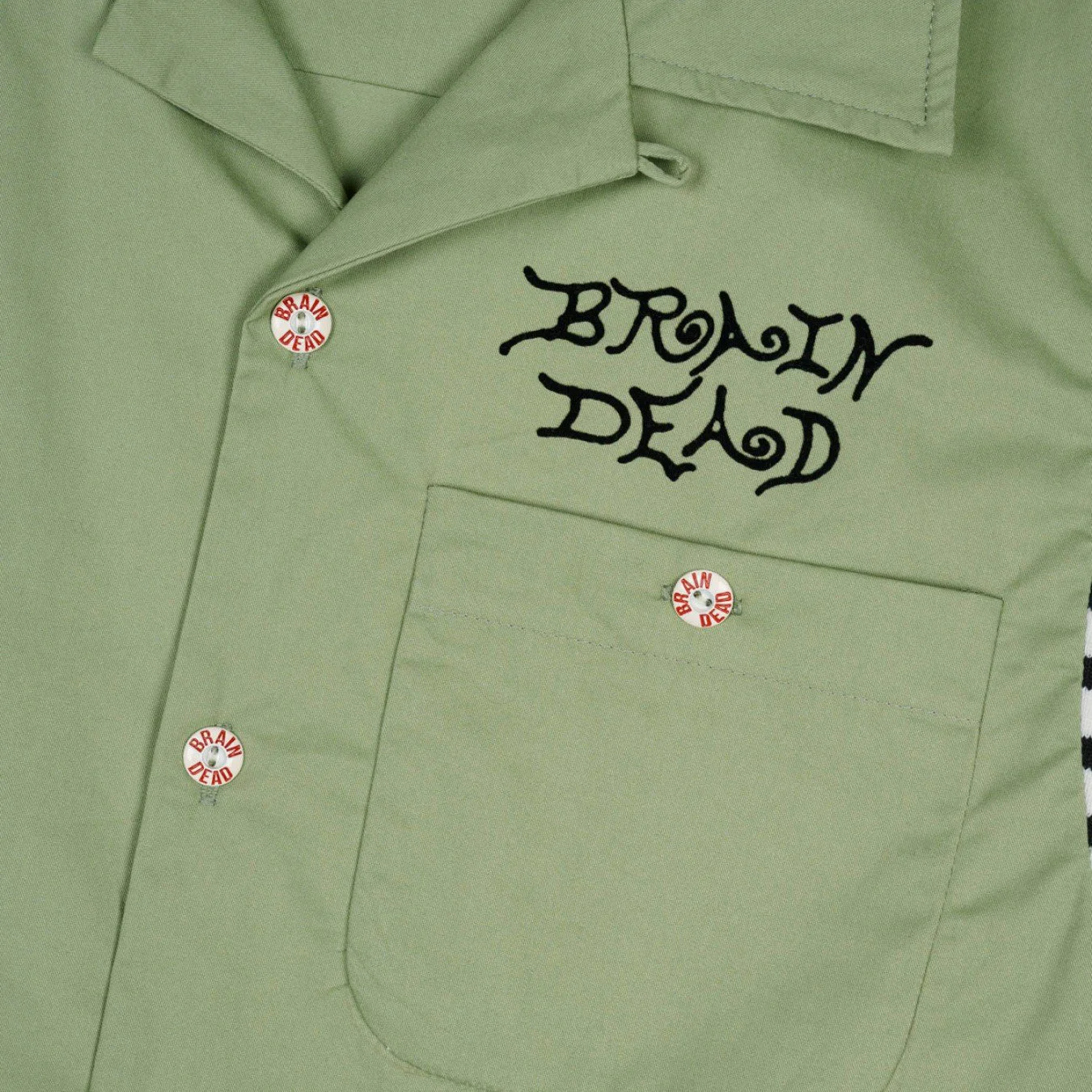 Brain Dead Cobra Flocked Bowling Shirt