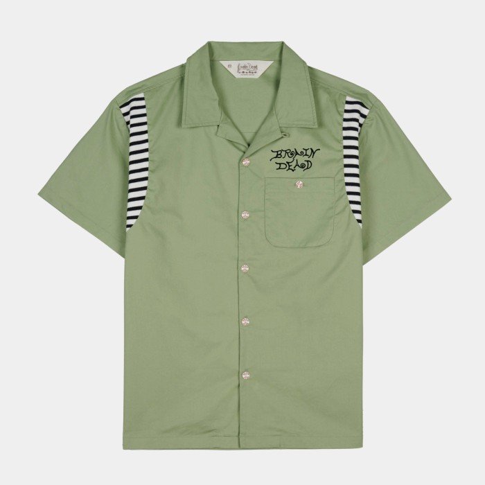 Brain Dead Cobra Flocked Bowling Shirt