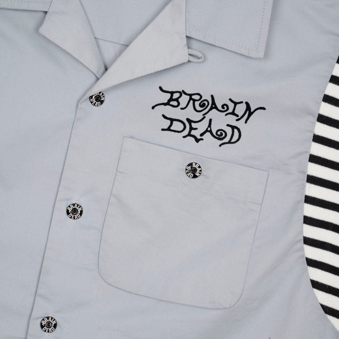 Brain Dead Cobra Flocked Bowling Shirt