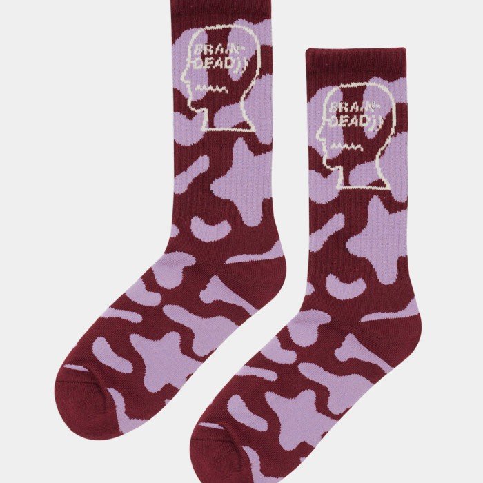 Brain Dead Logohead Crew Socks