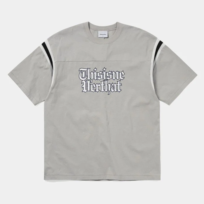 thisisneverthat ★ Football Tee Tシャツ thisisneverthat - Printed Mesh T-Shirt - Purple thisisneverthat