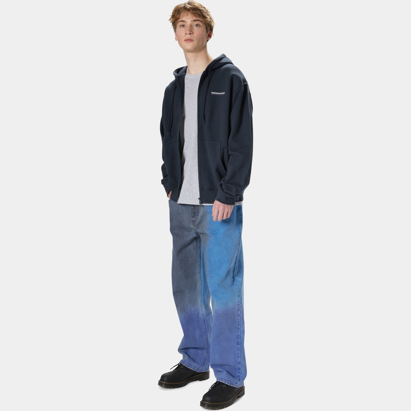 thisisneverthat INTL. Logo Zip Up Hoodie