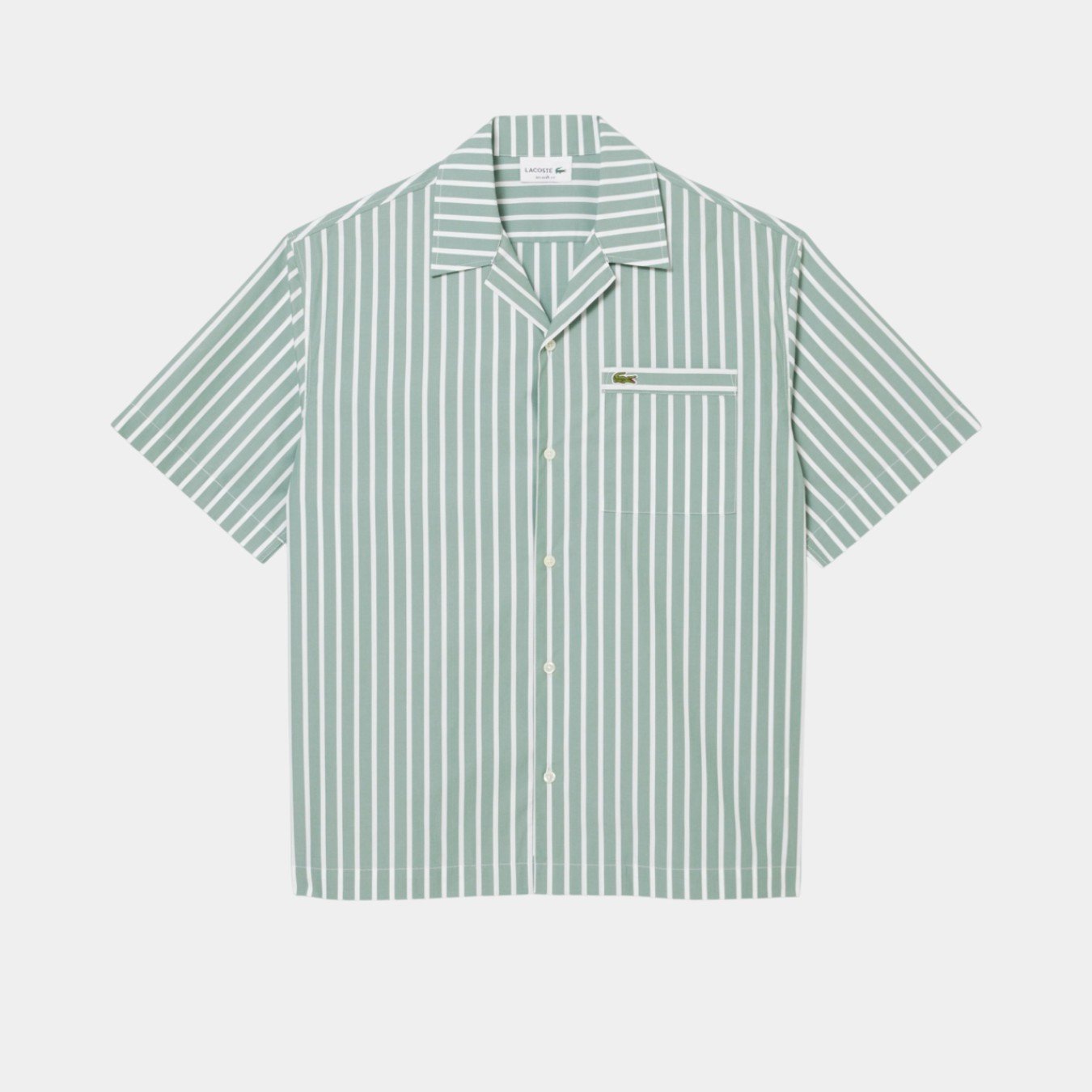 Lacoste Relaxed Fit Striped Short Sleeved Shirt