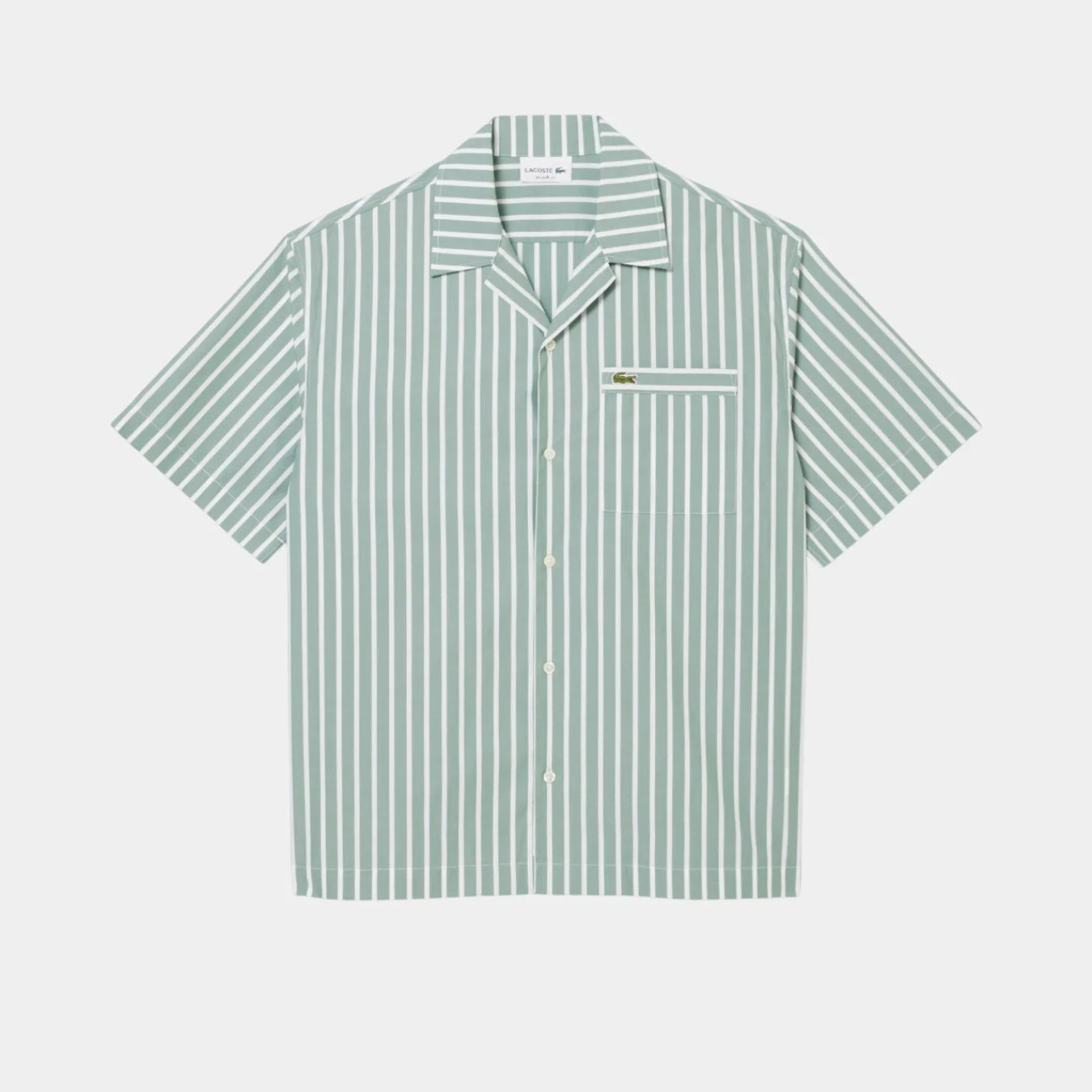 Lacoste Relaxed Fit Striped Short Sleeved Shirt