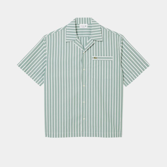 Lacoste Relaxed Fit Striped Short Sleeved Shirt