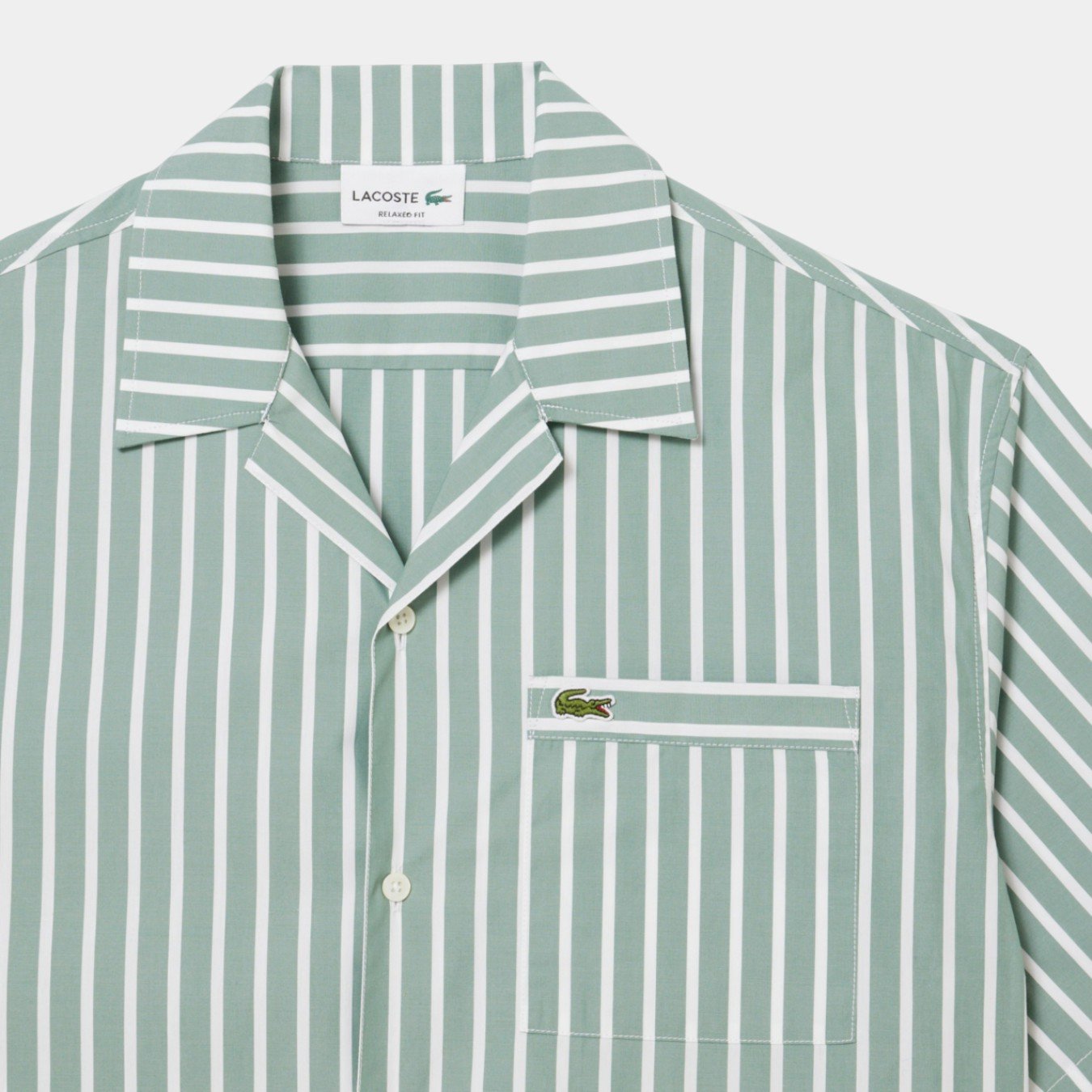 Lacoste Relaxed Fit Striped Short Sleeved Shirt