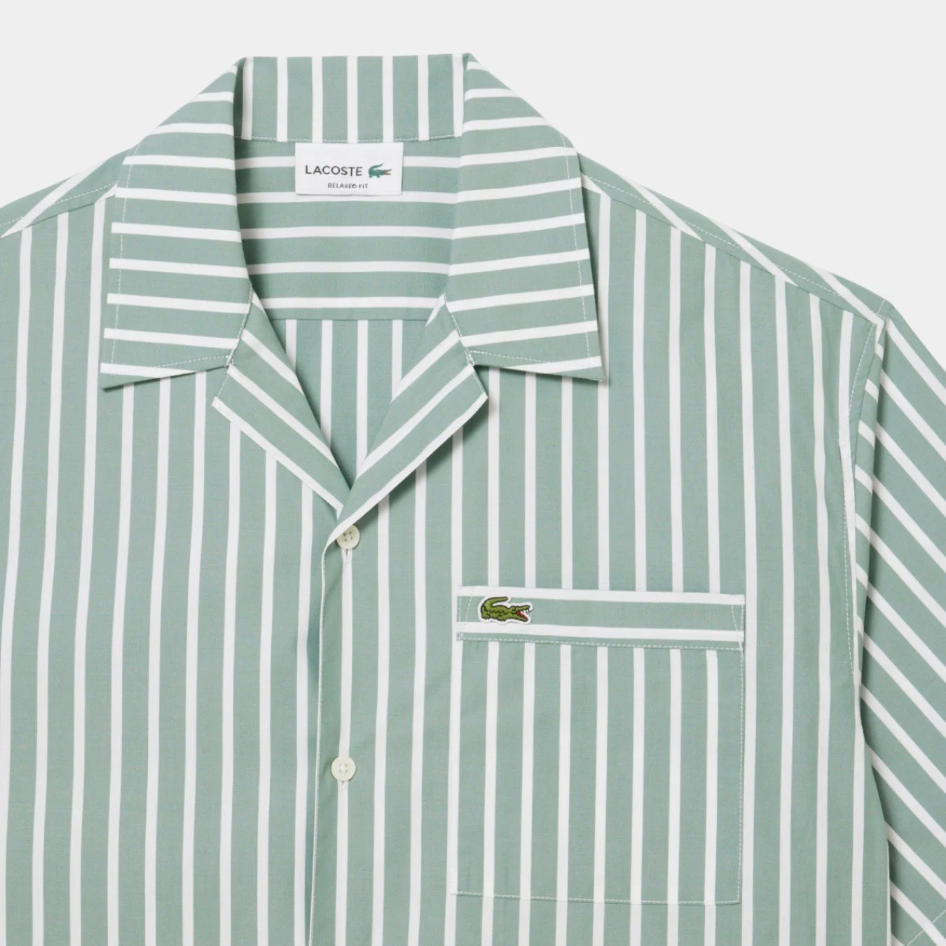 Lacoste Relaxed Fit Striped Short Sleeved Shirt