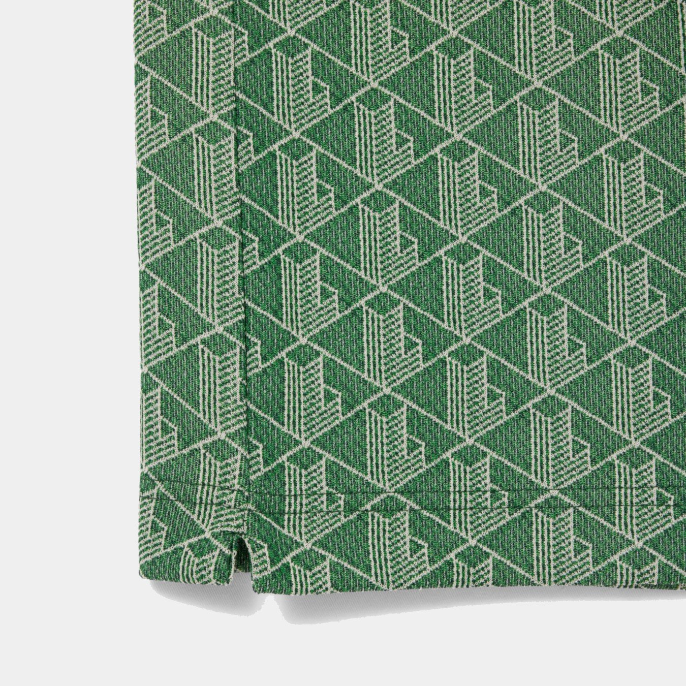 Lacoste Contrast Collar Monogram Motif Polo Shirt 