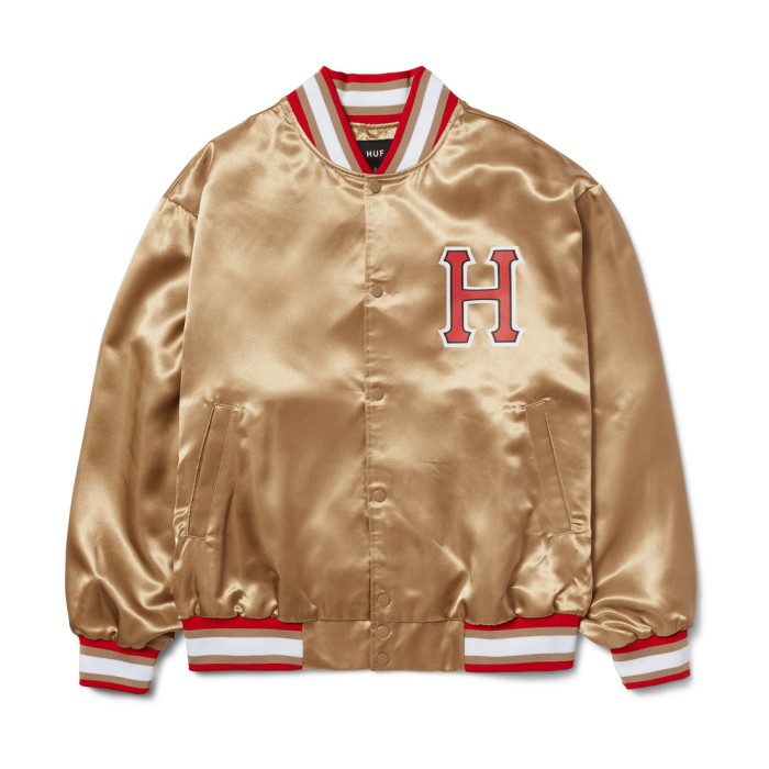 Huf Crackerjack Satin Baseball Jacket