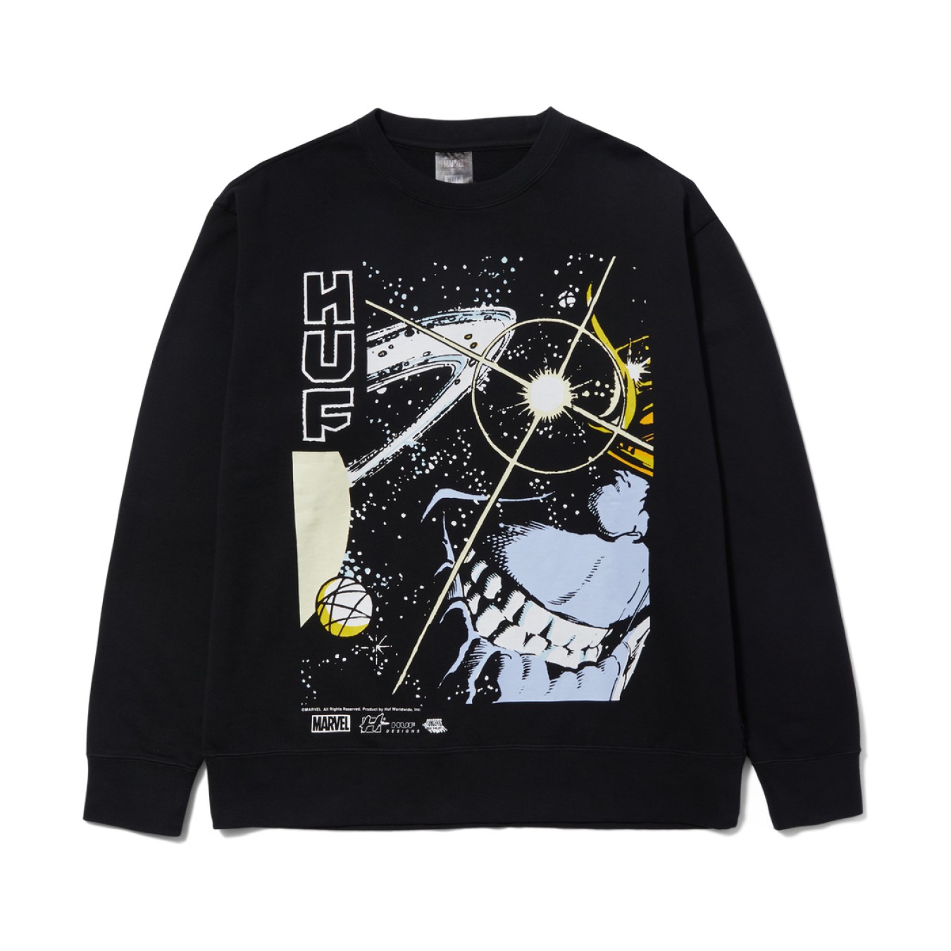 Huf x Avengers Thanos Eye Washed Crewneck Sweatshirt