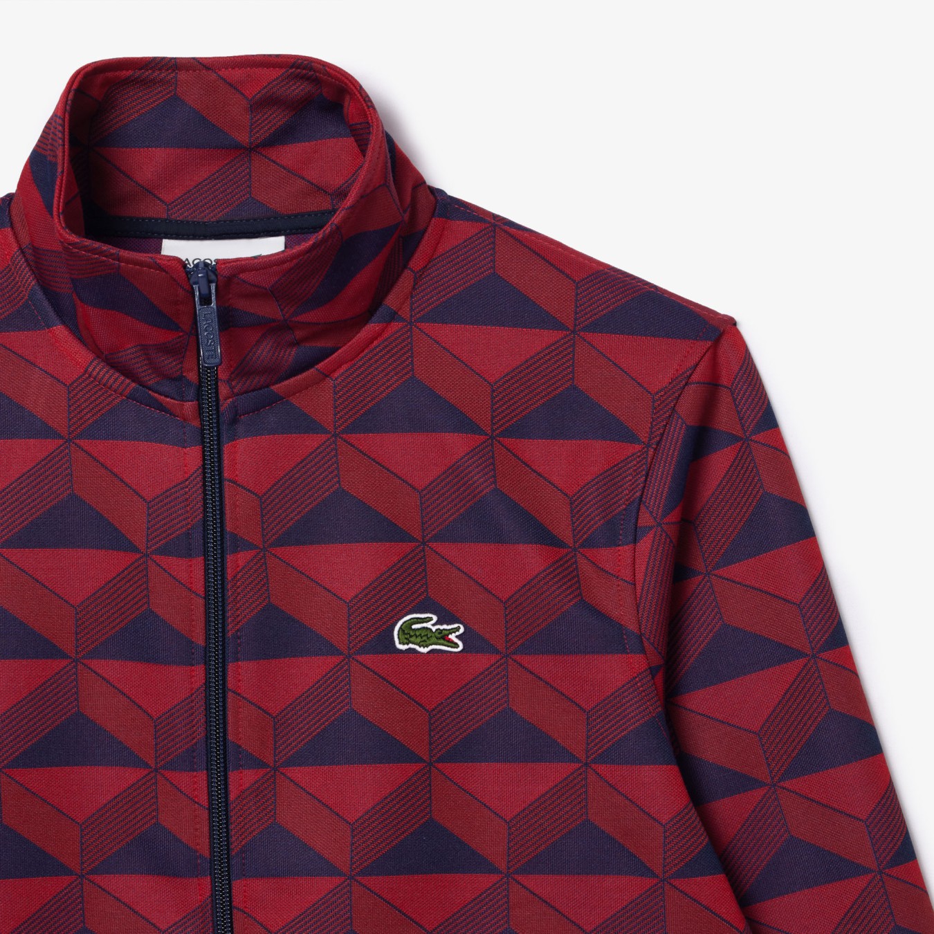 Lacoste Jacquard Zip-Up Sweatshirt