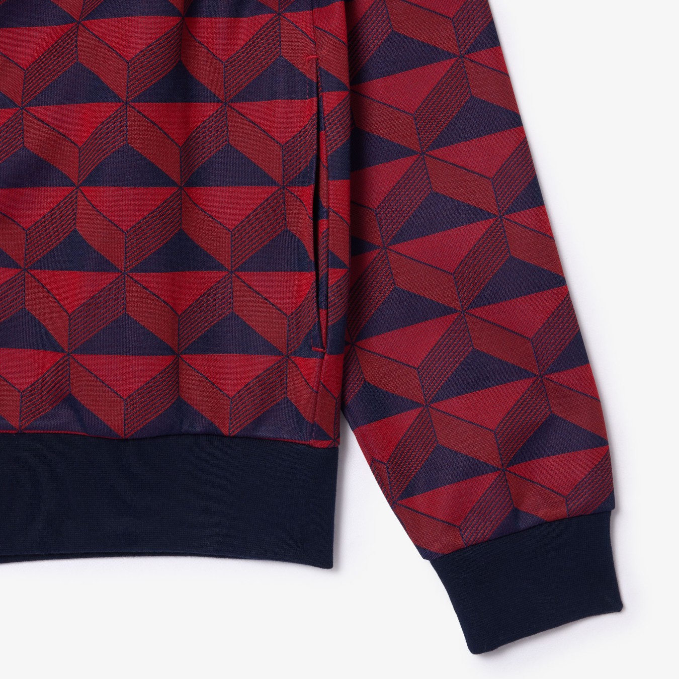 Lacoste Jacquard Zip-Up Sweatshirt