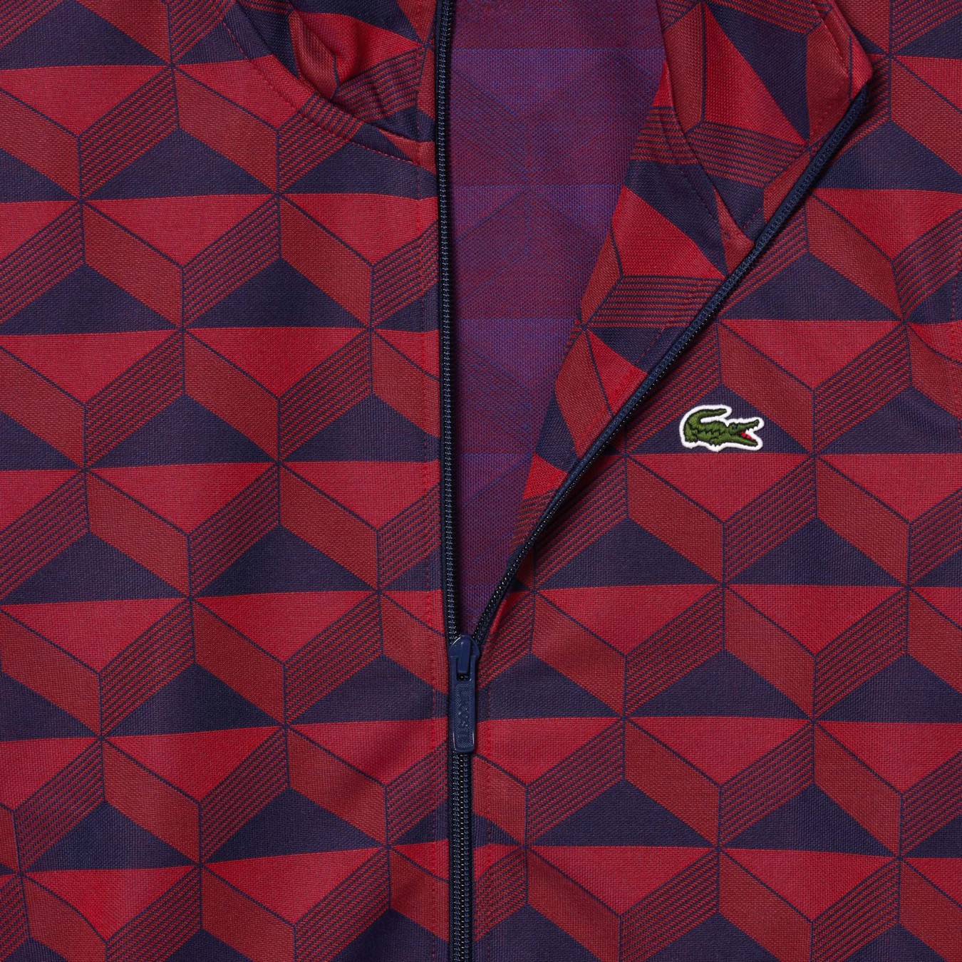 Lacoste Jacquard Zip-Up Sweatshirt