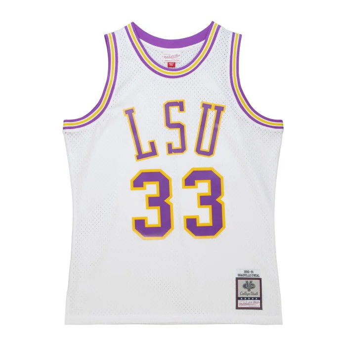 Mitchell & Ness Swingman Jersey Louisiana State University White 1990 Shaquille O'Neal