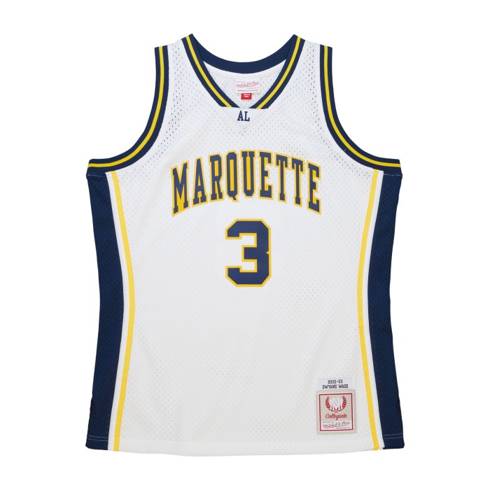 Mitchell & Ness Swingman Jersey Marquette University White 2002 Dwyane Wade