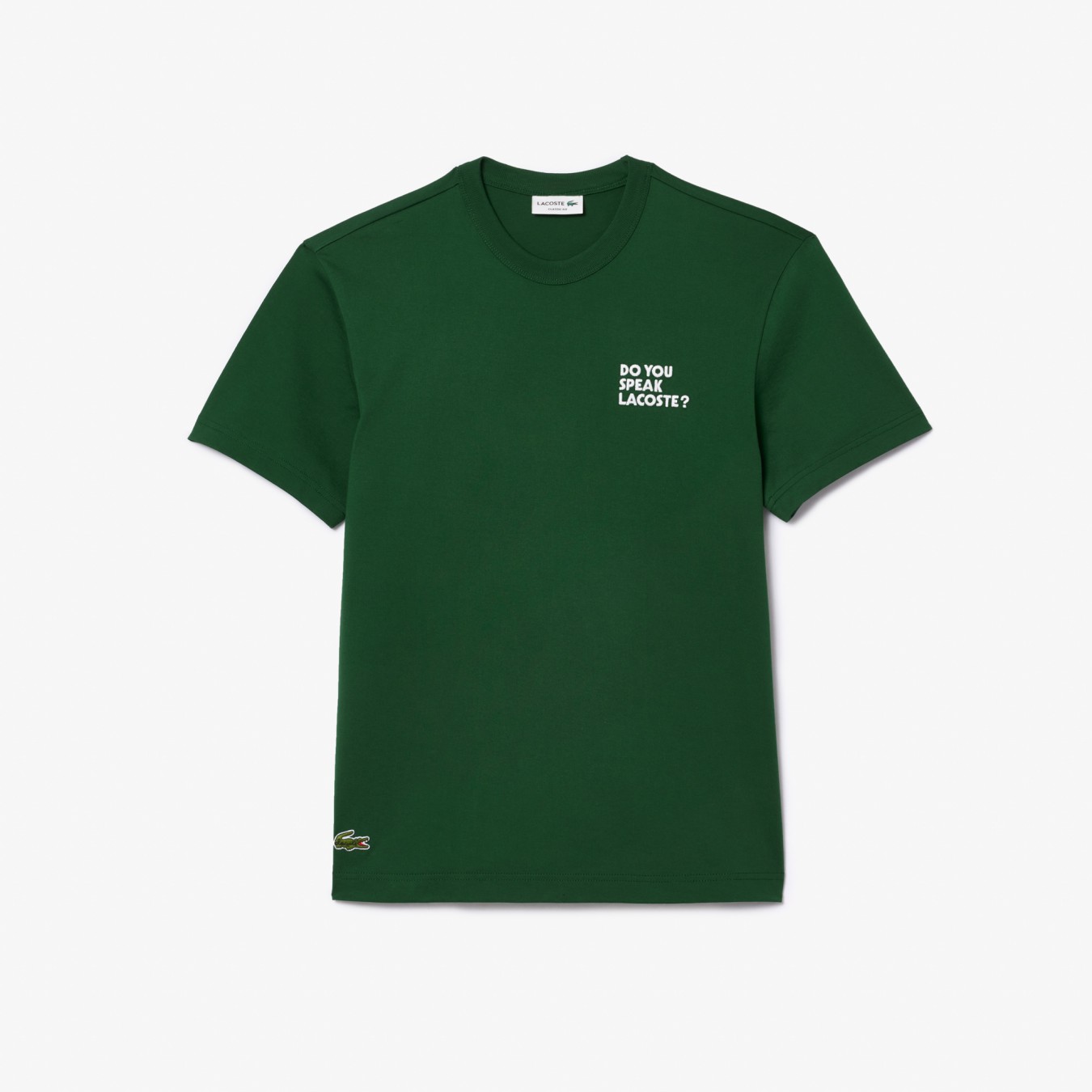 Lacoste Effect Slogan T-Shirt