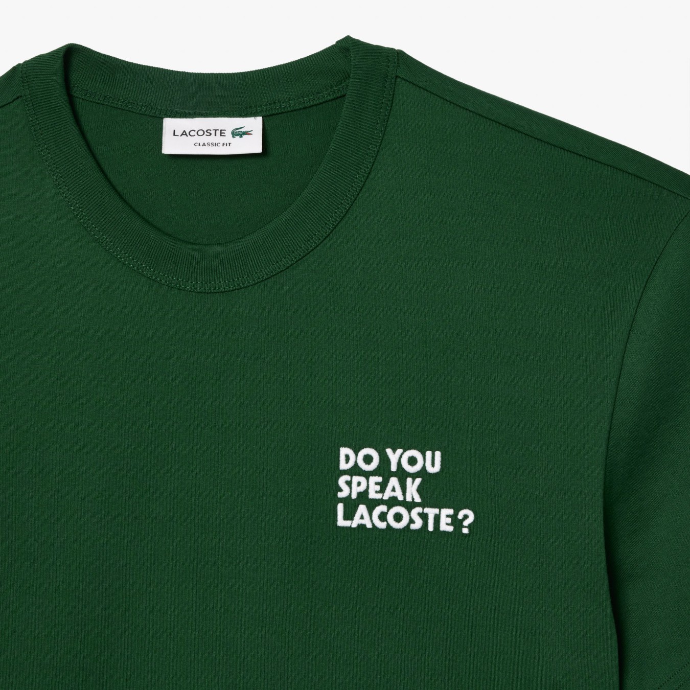 Lacoste Effect Slogan T-Shirt