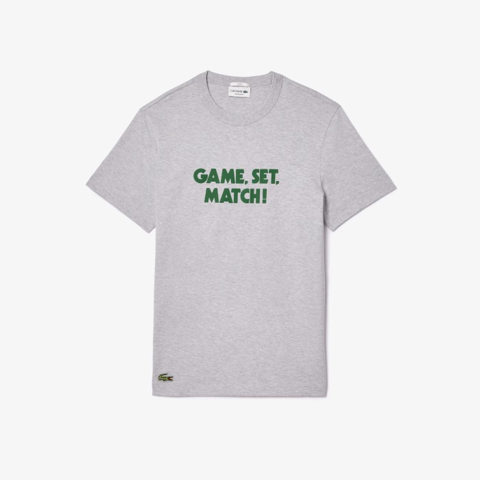 Lacoste Effect Slogan T-Shirt