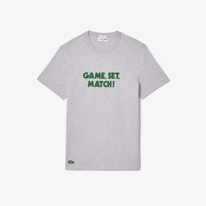 Lacoste Effect Slogan T-Shirt