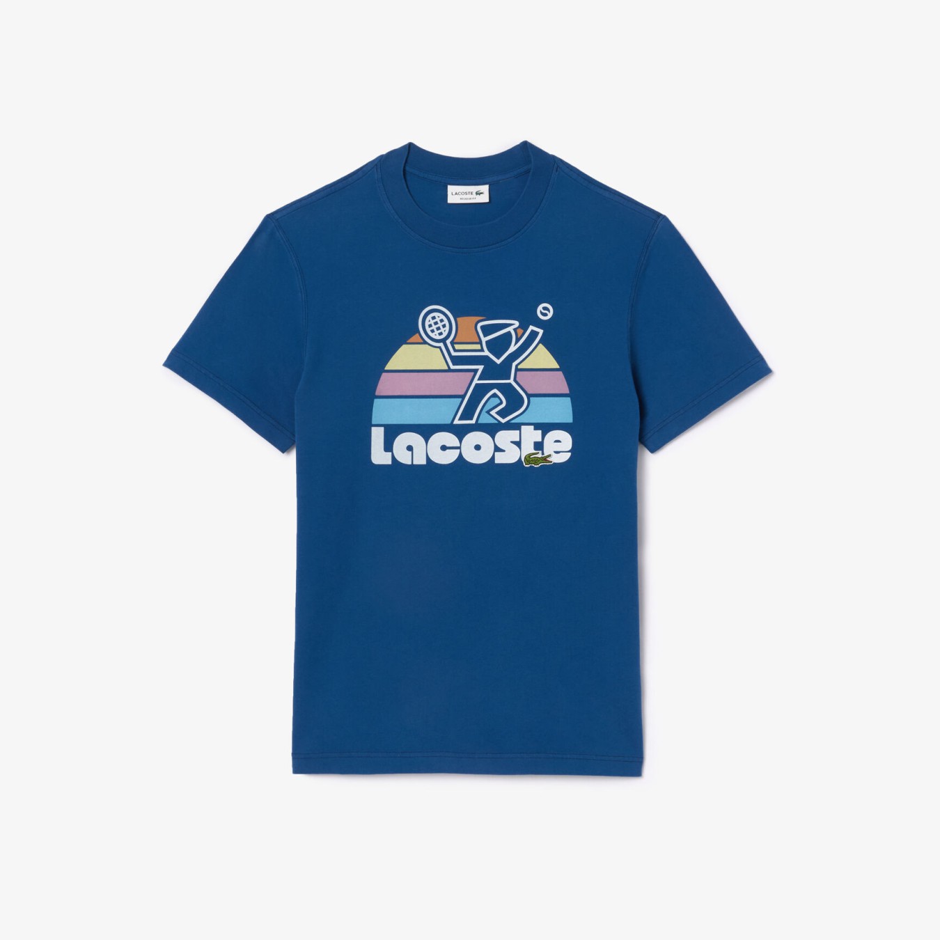 Lacoste Washed Effect Tennis Print T-Shirt