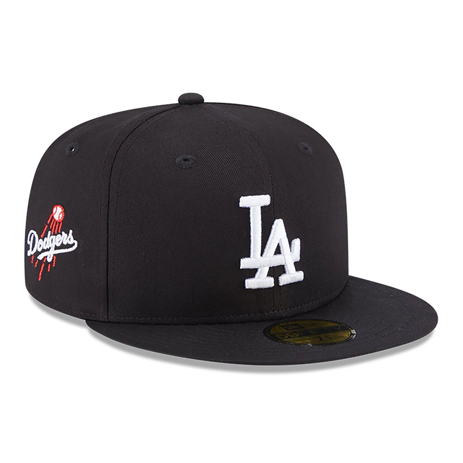 New Era LA Dodgers Team Side Patch Black 59FIFTY Fitted Cap – Phatsoles